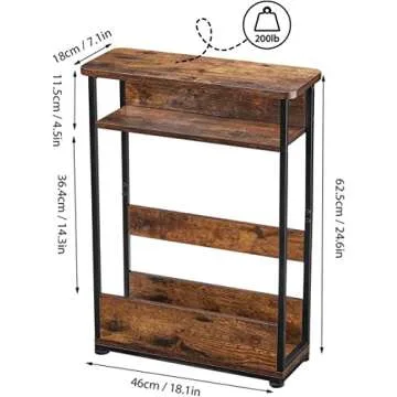 Vintage Side Table with Storage for Small Spaces
