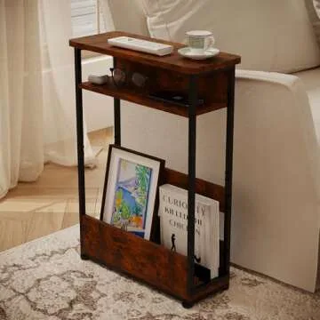 Vintage Side Table with Storage for Small Spaces