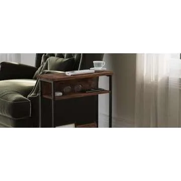 Vintage Side Table with Storage for Small Spaces