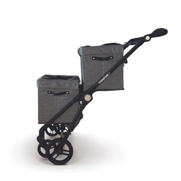 Grey VOOMcart Lightweight Collapsible Grocery Cart