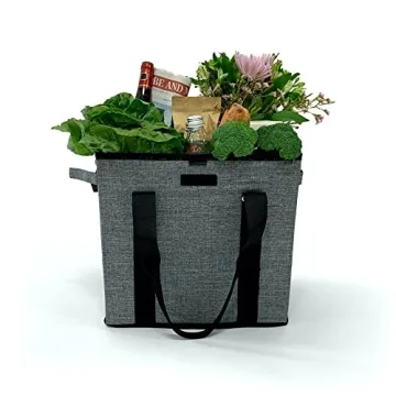 Grey VOOMcart Lightweight Collapsible Grocery Cart