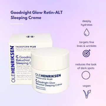 Olehenriksen Goodnight Glow Retin-ALT Sleeping Creme - Retinol-Alternative, Hydrating Face Night Cre...