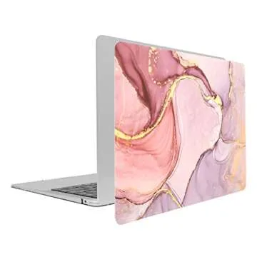 AOGGY Compatible with MacBook Pro 13 Inch Case 2019 2018 2017 2016 Release A2159/A1989/A1706/A1708,with Touch Bar/ID，Color Plastic Hard Shell Cases + Keyboard Cover - Flow Gold 2
