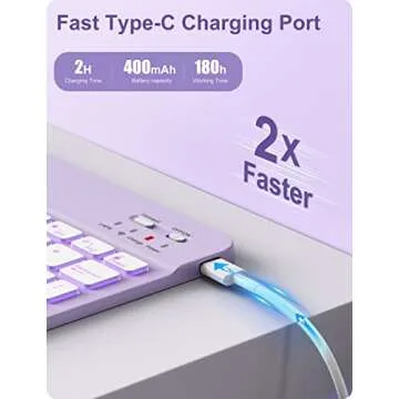 Hamile iPad Case with Backlit Keyboard 10.2 Inch