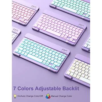 Hamile iPad Case with Backlit Keyboard 10.2 Inch