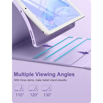 Hamile iPad Case with Backlit Keyboard 10.2 Inch