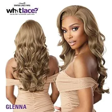 Sensationnel What lace 13x6 Wigs - glenna lacefrontal hand tied glueless synthetic with natural density preplucked hairline (BALAYAGECARAMEL)