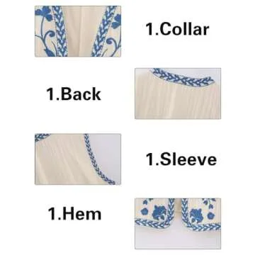 Yimoon Vintage Floral Embroidered Vest for Stylish Comfort