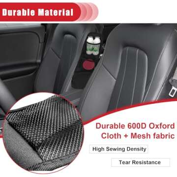 QUICTO 2PCS Car Seat Storage Hanging Bag, Multi-Pocket Seat Side Organizer, Multifunctional Mesh Net Pocket, Can Hold Mobile Phone, Wallet, Glasses, Suitable for Cars, SUVs, Trucks