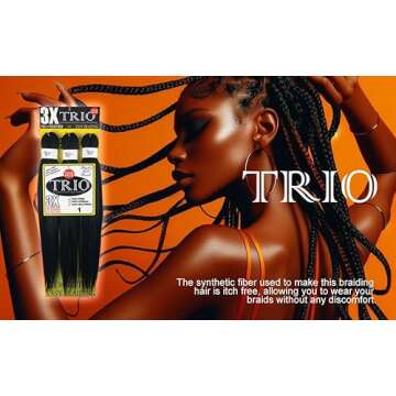 BNG 3X Pre-Stretched Braiding Hair, 28" Professional Itch Free Synthetic Fiber Braids Hair Extension...