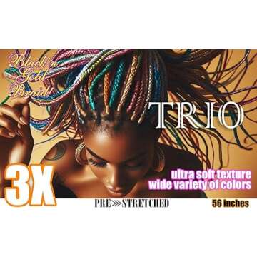 BNG 3X Pre-Stretched Braiding Hair, 28" Professional Itch Free Synthetic Fiber Braids Hair Extensions for Easy Braid, 3 PACKS (9 bundles), (#2 Dark Brown)