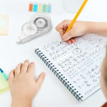 JEFURE 4 Pcs 39.4 Ft Correction Tape, Tear-Resistant Tape Bulk for School, Office, Note Taking, Journal (Tape Width 0.2 in, Clear)