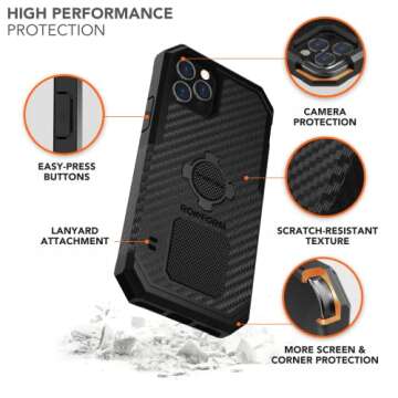 Rokform - iPhone 12 Pro Max Case, Rugged Series, Magnetic Protective Apple Gear, iPhone Cover with RokLock Twist Lock, Dual Magnet, Drop Tested Armor (Black)
