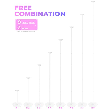 YALLOVE Metal Balloon Column Stand - Easy to Assemble