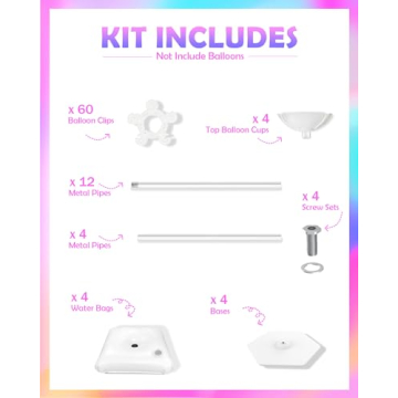 YALLOVE Metal Balloon Column Stand - Easy to Assemble