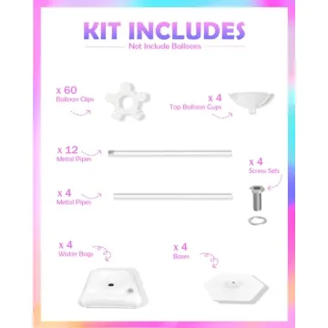 YALLOVE Metal Balloon Column Stand - Easy to Assemble