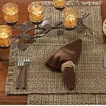 Park Designs Expresso Tweed Farmhouse Table Runner 36 Inch | 13x36 Rustic Dining Table Accessory | Hand Loomed & Rugged Texture | Modern Farmhouse Table Runners 36 Inches