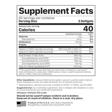 Jigsaw Health Alaskan Cod Liver Oil | 900 mg Omega-3s with EPA, DHA, and DPA | Includes Naturally Oc...