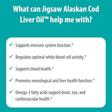 Jigsaw Alaskan Cod Liver Oil with 900 mg Omega-3s - 180 Softgels
