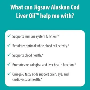 Jigsaw Alaskan Cod Liver Oil with 900 mg Omega-3s - 180 Softgels