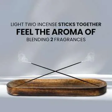 UnitedPrime Incense Holder-Incense Burner/Ash Catcher-Handmade Wooden Insence Tray Home Decor 11x4x1.2 Inches