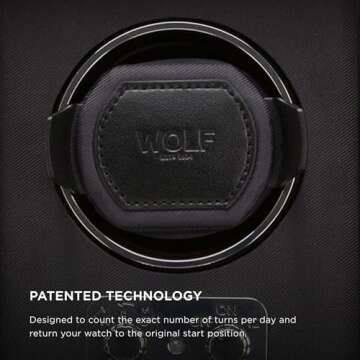 WOLF Heritage Single Watch Winder with Glass Cover