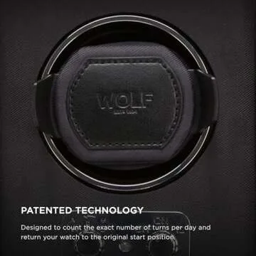 WOLF Heritage Single Watch Winder with Glass Cover