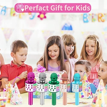 Alversun Wireless Karaoke Microphone for Kids 3-12
