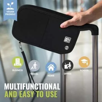 BOACAY Travel Document Organizer with RFID, Family Passport Holder, Wallet for Women & Men, Portable & Waterproof Case for Cards, Boarding Pass, Money