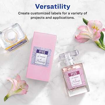 Avery Square Labels with Sure Feed, 3" x 3", 60 Glossy White Labels (36481)