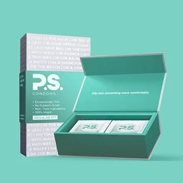 P.S. Condoms Ultra Thin Vegan Latex 12 Pack - Comfort & Safety