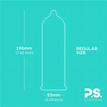 P.S. Condoms Ultra Thin Vegan Latex 12 Pack - Comfort & Safety