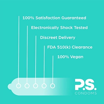 P.S. Condoms Ultra Thin Vegan Latex 12 Pack - Comfort & Safety