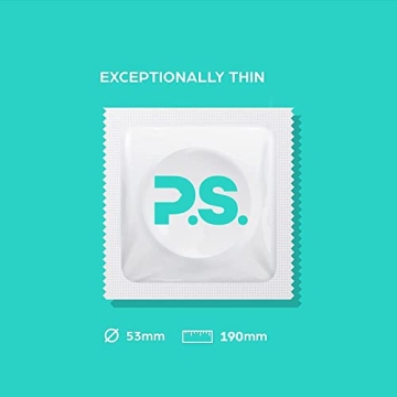 P.S. Condoms Ultra Thin Vegan Latex 12 Pack - Comfort & Safety