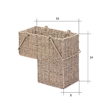 Durable Handmade Wicker Staircase Basket Organizer