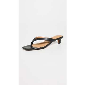 Madewell Women's The Irene Thong Sandals, True Black, 8.5 Medium US