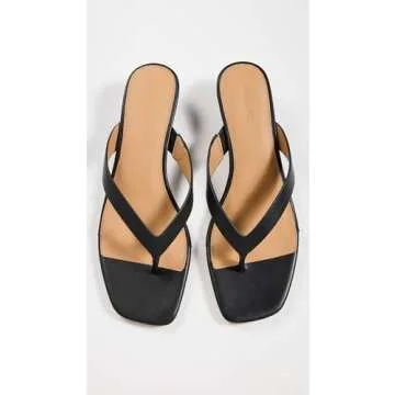 Madewell Women's The Irene Thong Sandals, True Black, 8.5 Medium US