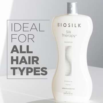 BioSilk Silk Therapy Shampoo - Gentle Cleanser for Shiny Hair, 34 Oz, Sulfate & Paraben-Free