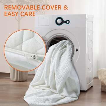 BedLuxury 3 Inch King Size Cooling Gel Memory Foam Mattress Topper, Mattress Pad Cover for Pressure Relief, Bed Topper with Removable Cover，Soft & Breathable