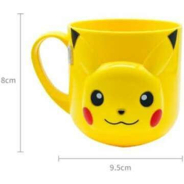 Pikachu 3D Mug - Fun Plastic Handle Cup - 280ml