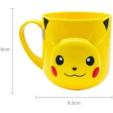 Pikachu 3D Mug - Fun Plastic Handle Cup - 280ml