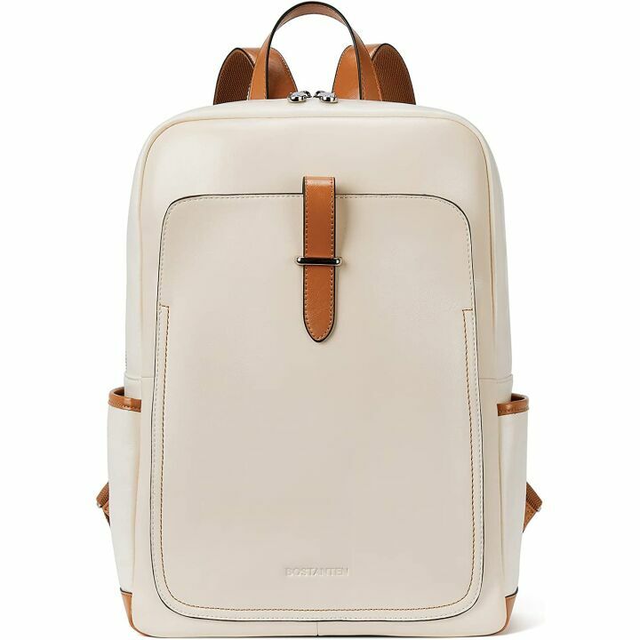 BOSTANTEN Women's Leather Laptop Backpack 15.6"