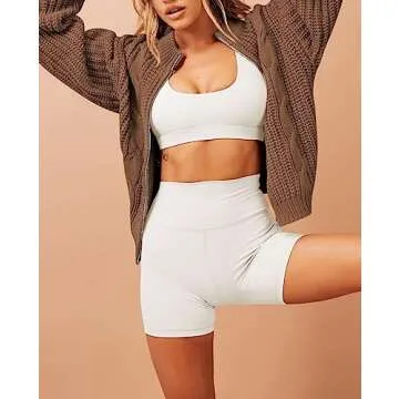 Women's 2024 Fall Casual Crop Cardigan Long Sleeve Full Zipper Space-saving Stylish Sweater Jacket i...