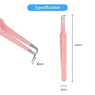 GEMERRY High Precision Stainless Steel Lash Tweezers for Eyelash Extensions