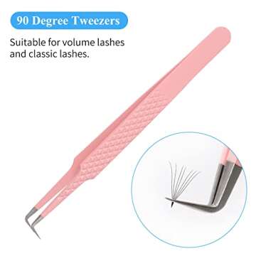 High Precision Stainless Steel Lash Tweezers for Extensions