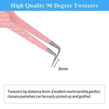 High Precision Stainless Steel Lash Tweezers for Extensions
