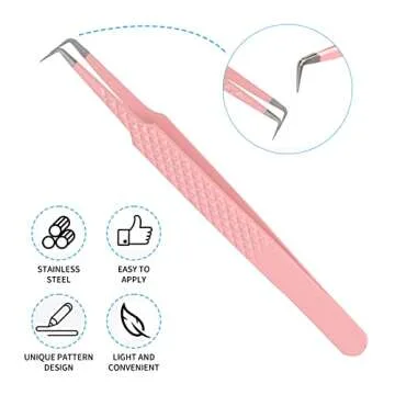High Precision Stainless Steel Lash Tweezers for Extensions