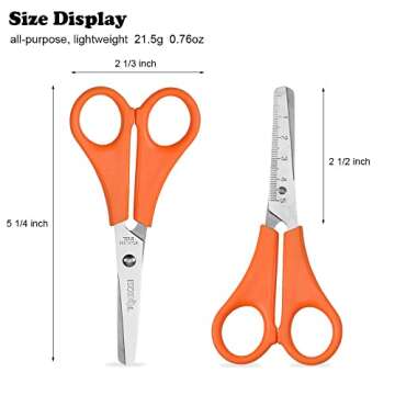 Scissors Bulk for Kids, EZZGOL 48 PACK 5” Safety Blunt Tip Student Scissors, 6 Assorted Colors Kid...