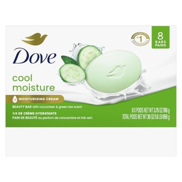 Dove Cool Moisture Bar Soap, Cucumber & Green Tea Scent