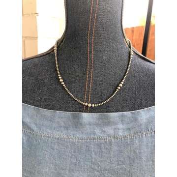 Hippie Cowgirl Couture 20''''Navajo Style'' Sterling Pearls